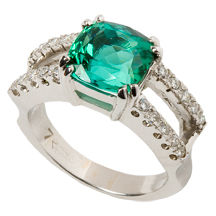 Split Band Pariaba Tourmaline Ring