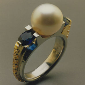 South Sea Pearl and Sapphire
